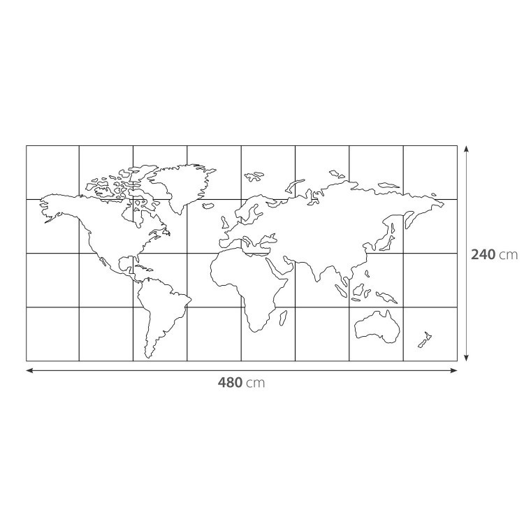 MAP OF THE WORLD Panel ścienny 3D LOFT SYSTEM