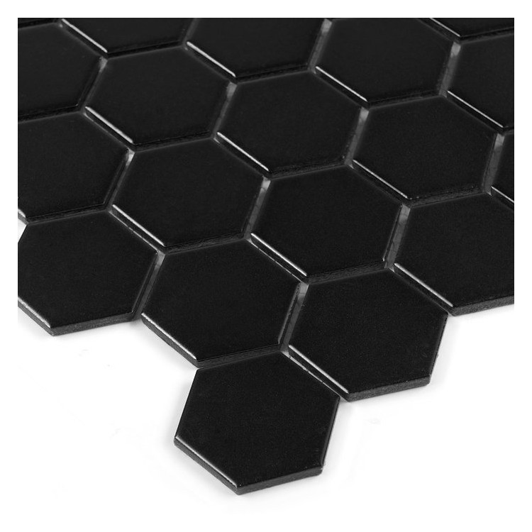 Hexagon Black 51 Matt DUNIN mozaika gresowa