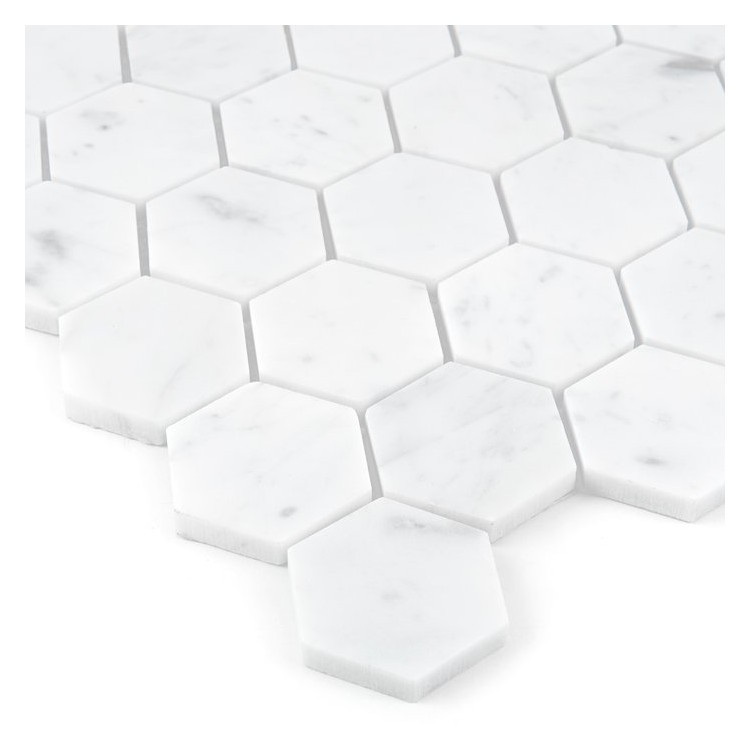 Carrara White Hexagon 48 DUNIN mozaika kamienna