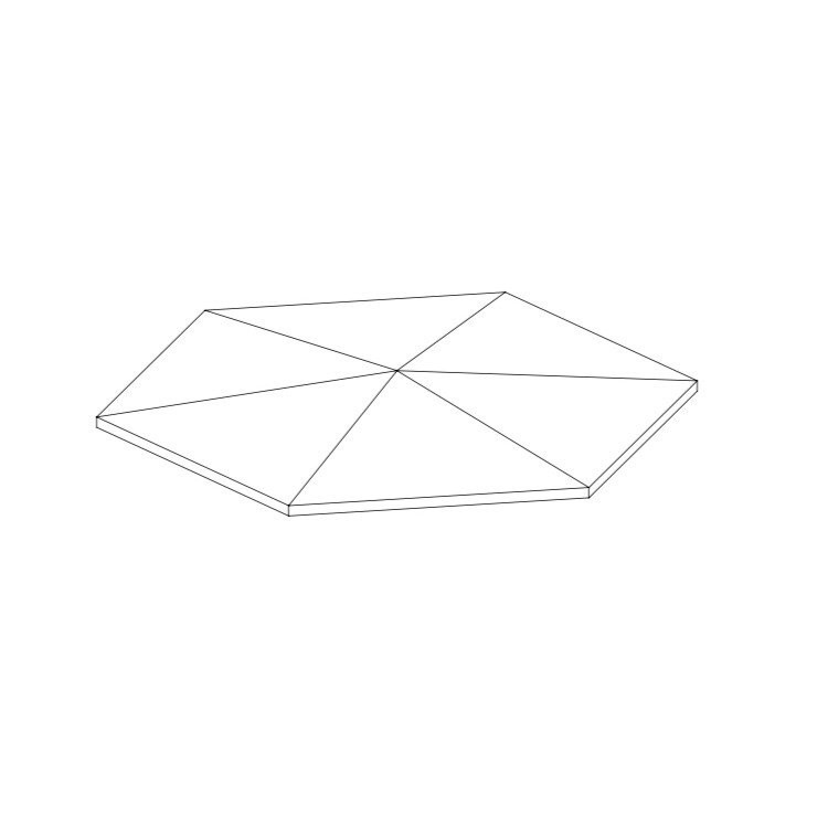 POINT Panel ścienny Hexagonalny 3D DUNES