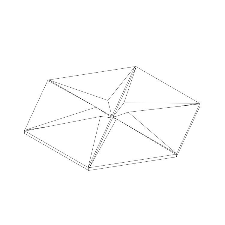 STARS Panel ścienny Hexagonalny 3D DUNES