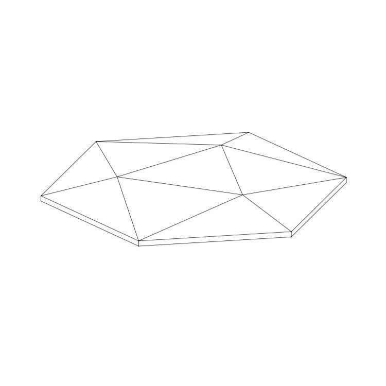 DIAMOND Panel ścienny Hexagonalny 3D DUNES