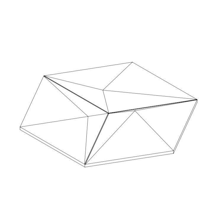 MOUNTAINS Panel ścienny Hexagonalny 3D DUNES