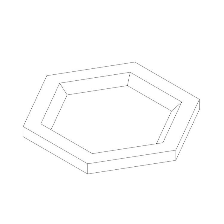 SLICE Panel ścienny Hexagonalny 3D DUNES