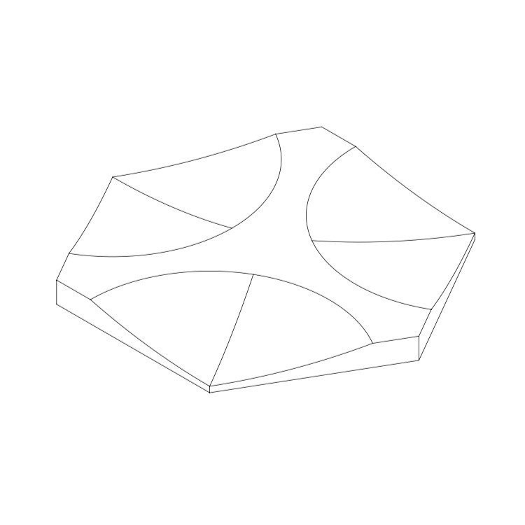 WHEELS Panel ścienny Hexagonalny 3D DUNES