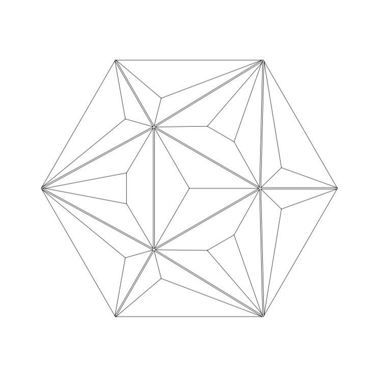 PYRAMID Panel ścienny Hexagonalny 3D DUNES