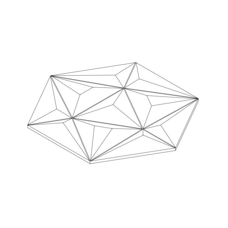 PYRAMID Panel ścienny Hexagonalny 3D DUNES
