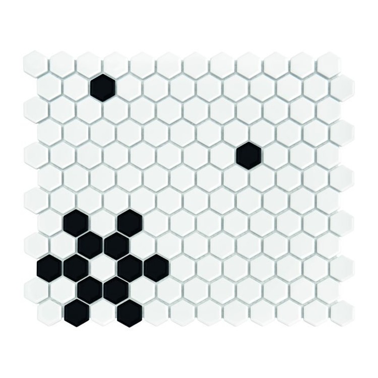 Mini Hexagon Snow DUNIN mozaika gresowa