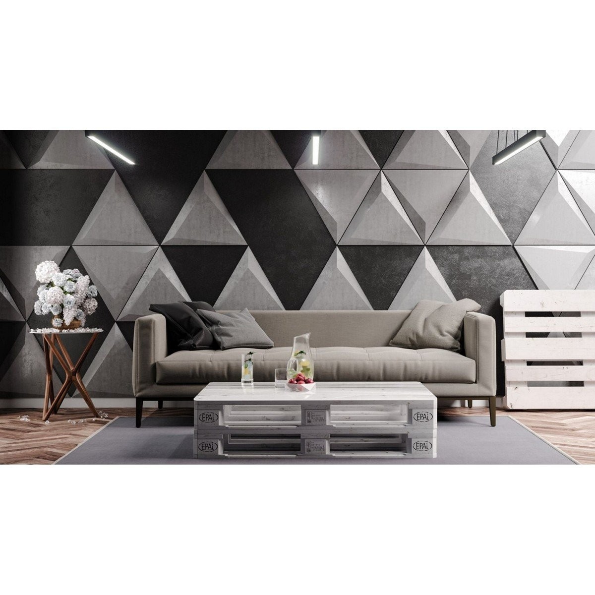 PB 36 TRIANGLE 60x60x3cm - Betonowy panel dekoracyjny 3D VHCT PB 36 TRIANGLE 60x60x3cm - Betonowy panel dekoracyjny 3D VHCT