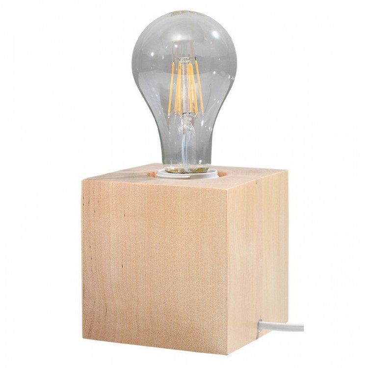 Ariz Sollux Lighting drewniana lampa biurkowa