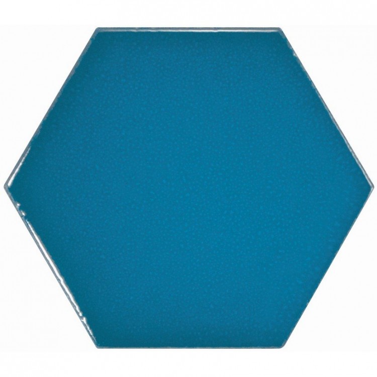SCALE Hexagon Electric Blue 12,4x10,7 cm EQUIPE płytka ceramiczna