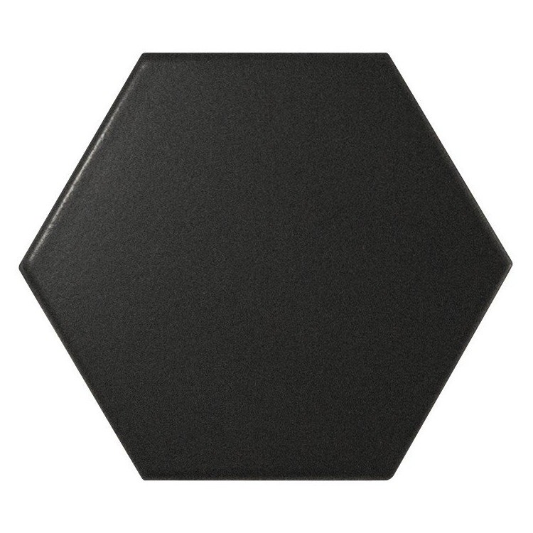 SCALE Hexagon Black Matt 12,4x10,7 cm EQUIPE płytka ceramiczna