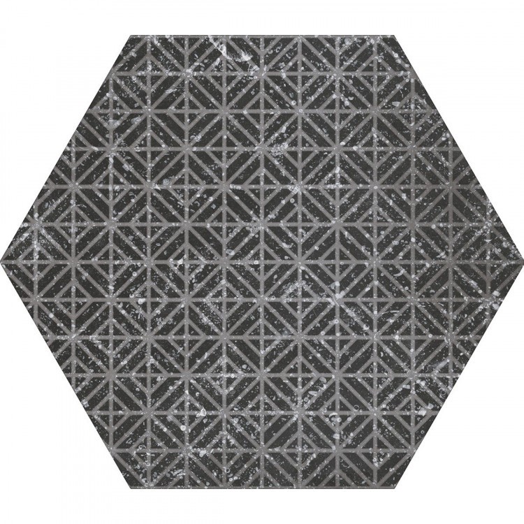 CORALSTONE Hexagon Melange Black 29,2x25,4 cm Płytka gresowa EQUIPE