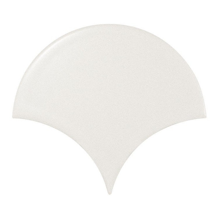 SCALE Fan White Matt 10,6x12 cm EQUIPE płytka ceramiczna