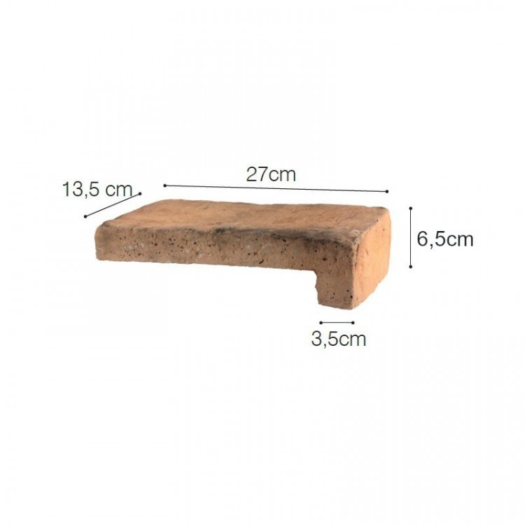 Stara cegła brązowo-beżowa stopnica 3,5 cm Elkamino Dom