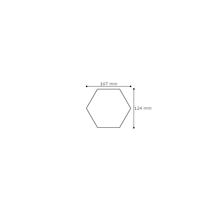 SCALE Hexagon black matt 12,4x10,7 cm Płytka ścienna EQUIPE
