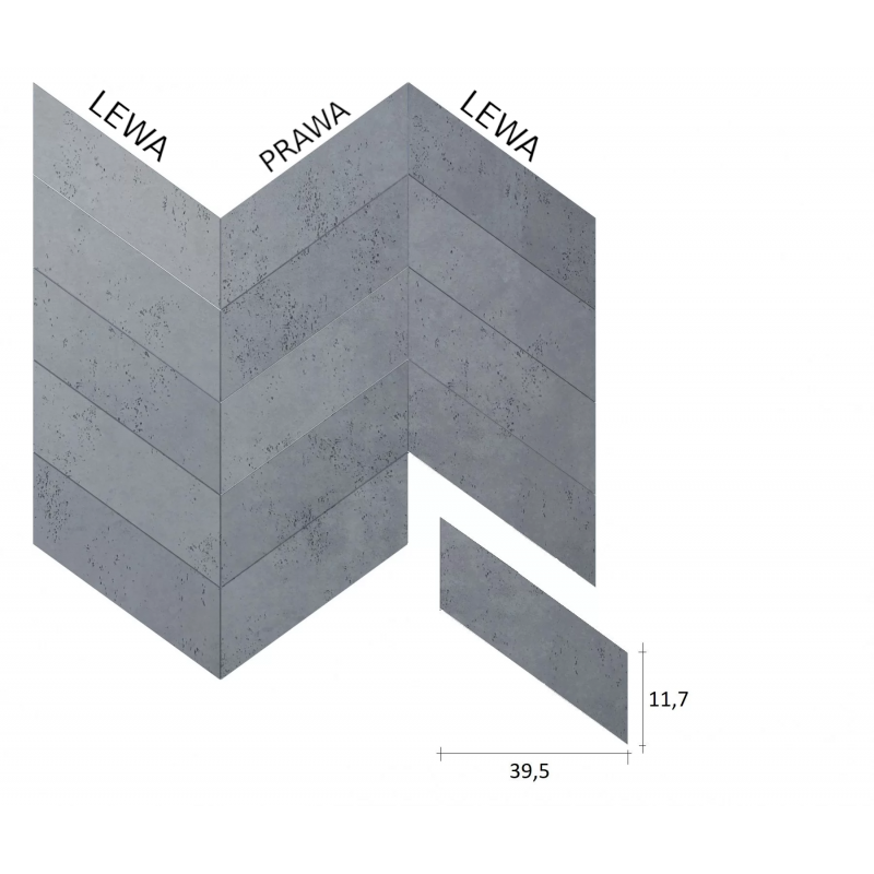 PB 35 JODEŁKA 45x10x1cm - Betonowy panel dekoracyjny 3D VHCT PB 35 JODEŁKA 45x10x1cm - Betonowy panel dekoracyjny 3D VHCT