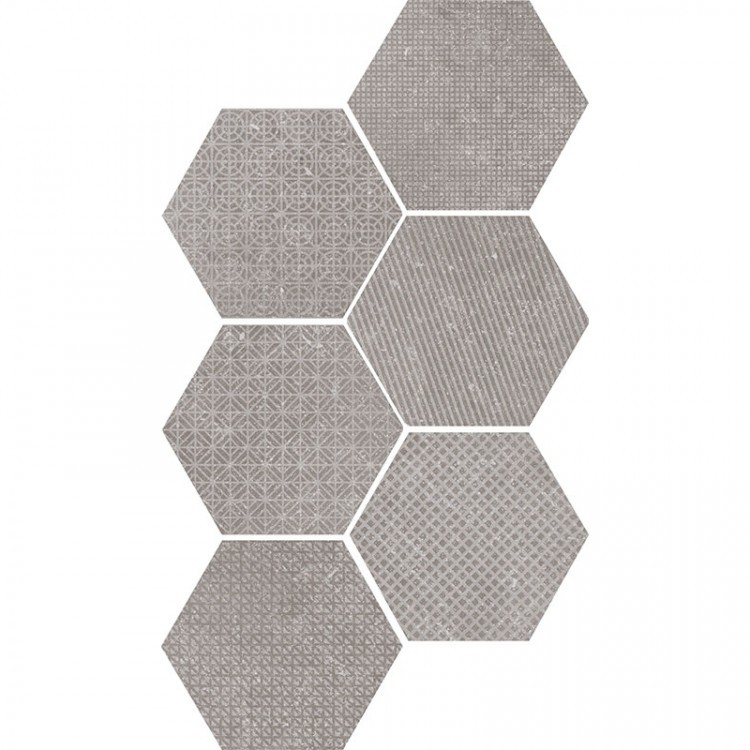 CORALSTONE Hexagon Melange Grey 29,2x25,4 cm EQUIPE płytka gresowa