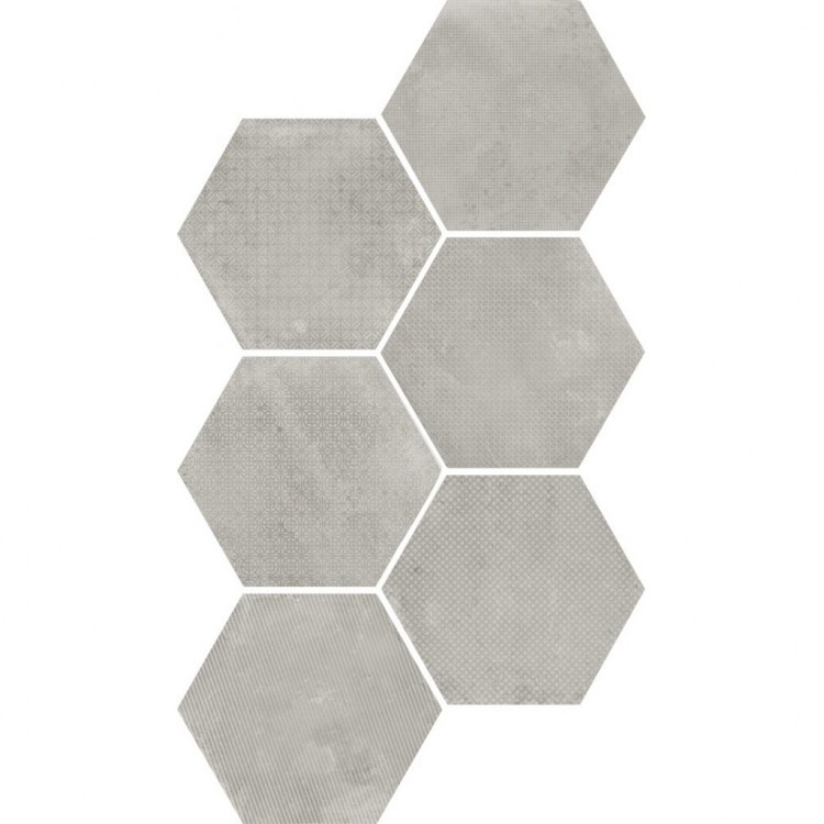 URBAN Hexagon Melange Silver 29,2x25,4 cm EQUIPE płytka gresowa