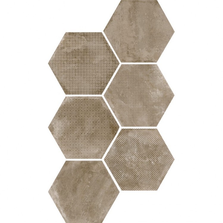 URBAN Hexagon Melange Nut 29,2x25,4 cm EQUIPE płytka gresowa