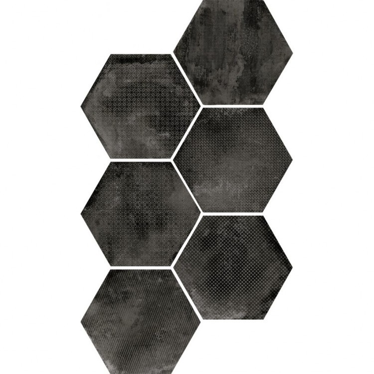 URBAN Hexagon Melange Dark 29,2x25,4 cm EQUIPE płytka gresowa