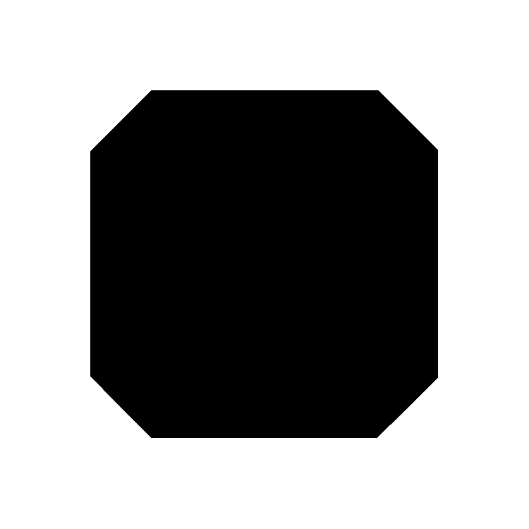 Monocolor Octagono Negro 31,6x31,6cm VIVES płytka gresowa