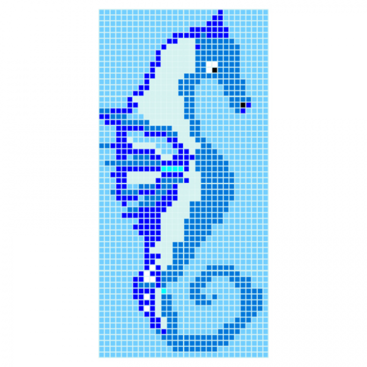 Q Sea Horse DUNIN mozaika szklana