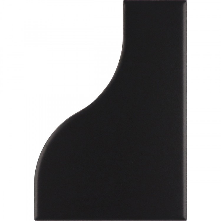 CURVE Black matt 8,3x12 cm EQUIPE płytka ceramiczna