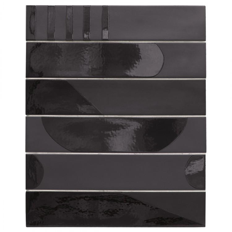 WADI DECOR Noir 6x30 cm EQUIPE płytka ceramiczna