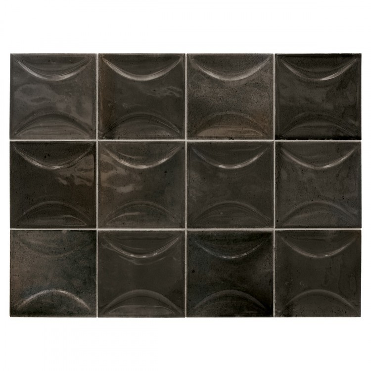 HANOI Arco Black Ash 10x10 cm EQUIPE płytka ceramiczna