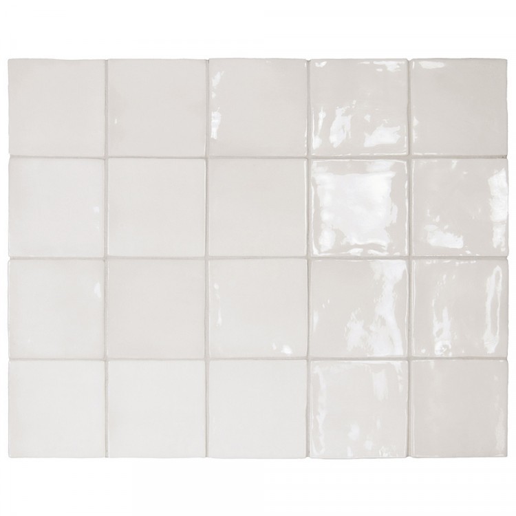 MANACOR White 10x10 cm EQUIPE płytka ceramiczna OUTLET