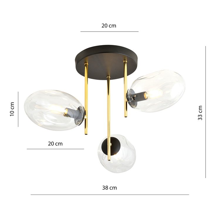 ARGO 3 BL TRANSPARENT EMIBIG Lampa sufitowa