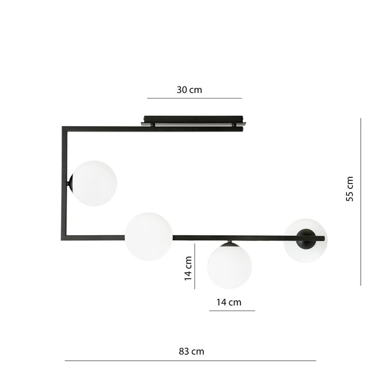 SOMA 4 BL OPAL EMIBIG Lampa sufitowa