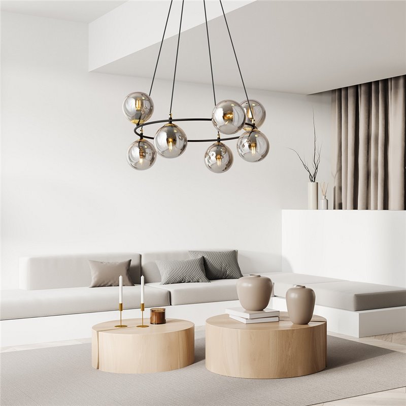 AZURA 8 BL GRAFIT EMIBIG Lampa wisząca AZURA 8 BL GRAFIT EMIBIG Lampa wisząca