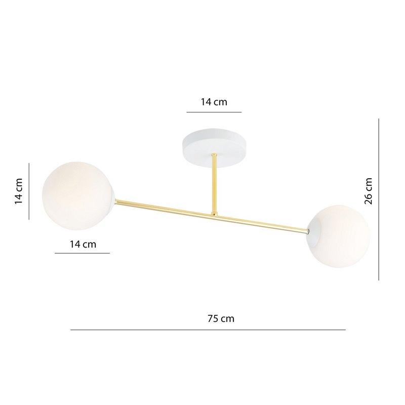 MAGNUM 2 WH OPAL EMIBIG Lampa sufitowa MAGNUM 2 WH OPAL EMIBIG Lampa sufitowa