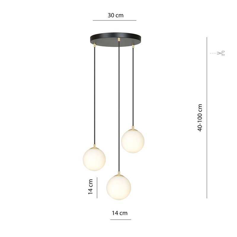 ROYAL 3 BL EMIBIG Lampa wisząca ROYAL 3 BL EMIBIG Lampa wisząca