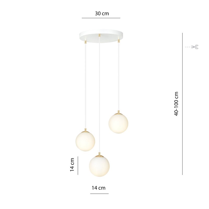 ROYAL 3 WH EMIBIG Lampa wisząca ROYAL 3 WH EMIBIG Lampa wisząca