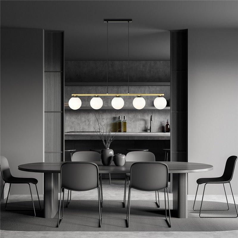 ALLORA 5 BL OPAL EMIBIG Lampa wisząca ALLORA 5 BL OPAL EMIBIG Lampa wisząca