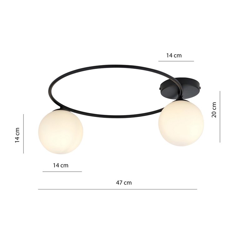 SOPRA 2 BL OPAL EMIBIG Lampa sufitowa