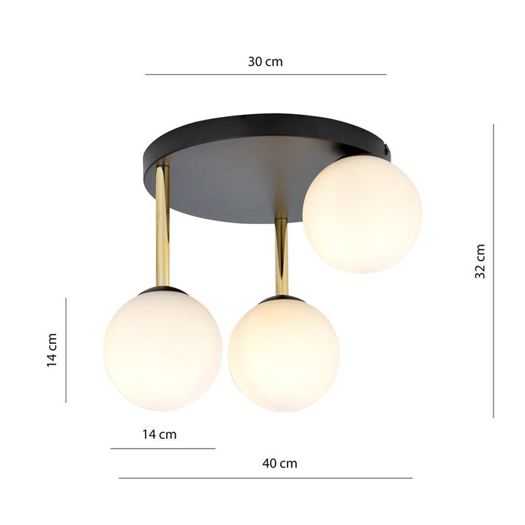 DOLCE 3 BL OPAL EMIBIG Lampa sufitowa