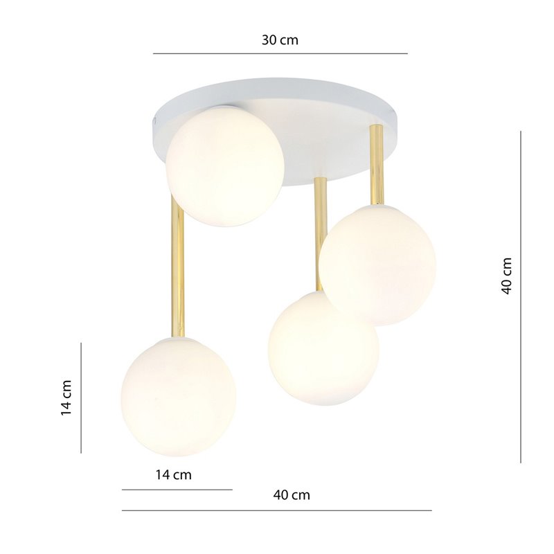 DOLCE 4 WH OPAL EMIBIG Lampa sufitowa DOLCE 4 WH OPAL EMIBIG Lampa sufitowa