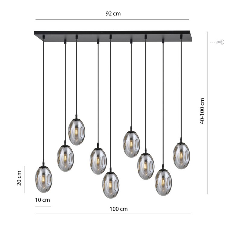 ASTRAL 9 BL GRAFIT EMIBIG Lampa wisząca