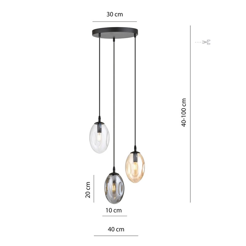 ASTRAL 3 BL PREMIUM MIX EMIBIG Lampa wisząca ASTRAL 3 BL PREMIUM MIX EMIBIG Lampa wisząca