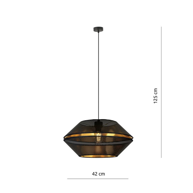 MALIA 1 BLACK/GOLD EMIBIG Lampa wisząca MALIA 1 BLACK/GOLD EMIBIG Lampa wisząca