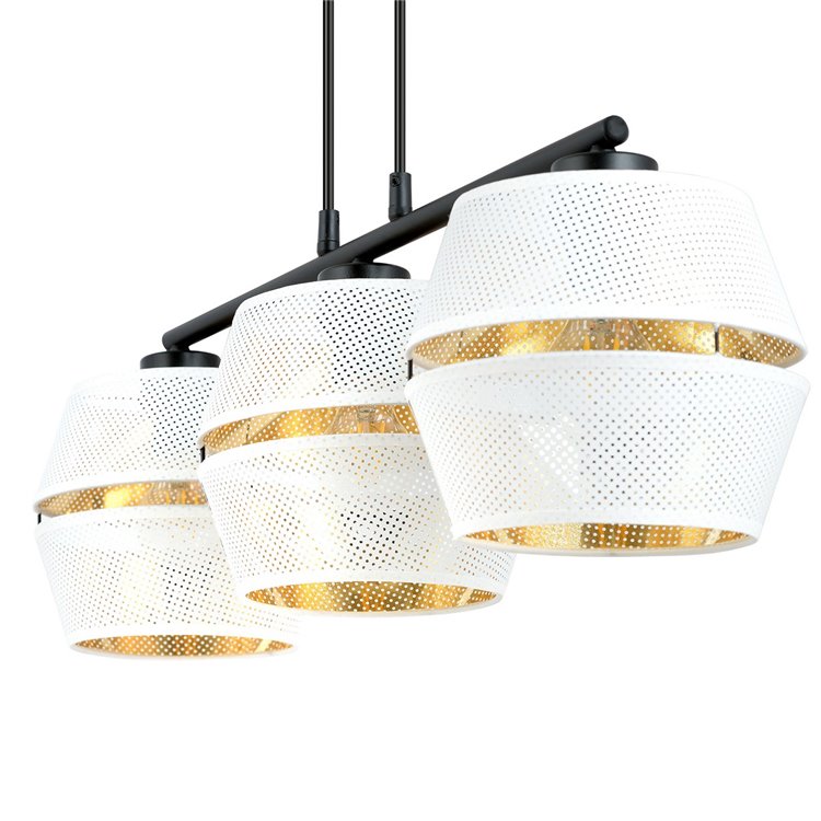 MALIA 3 WHITE/GOLD EMIBIG Lampa wisząca