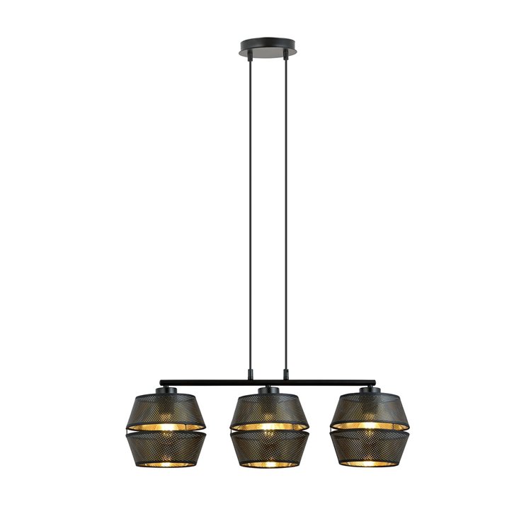 MALIA 3 BLACK/GOLD EMIBIG Lampa wisząca