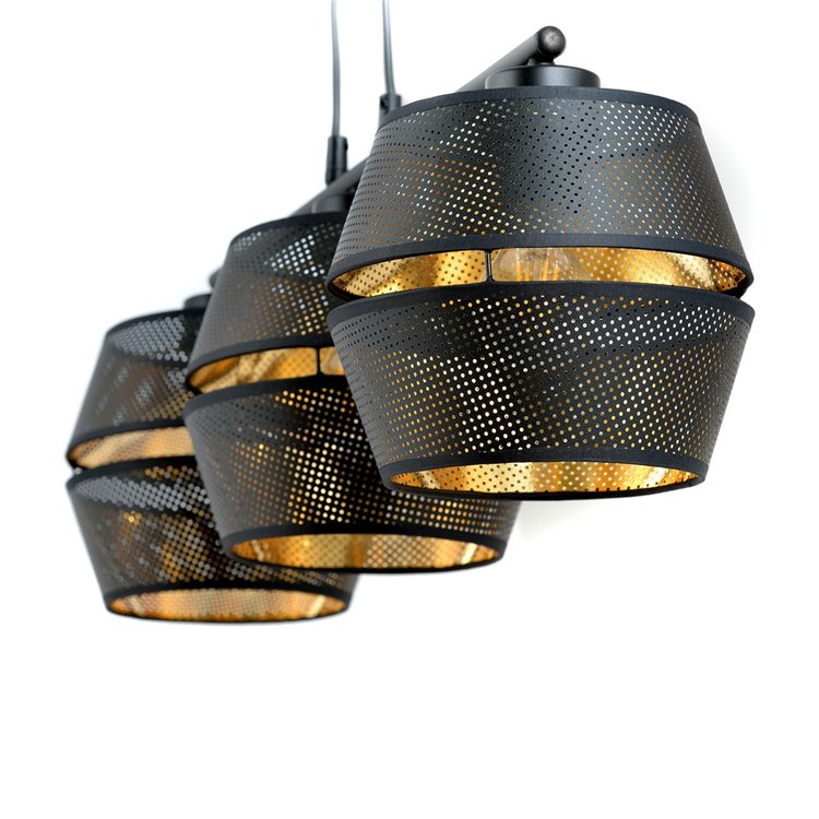 MALIA 3 BLACK/GOLD EMIBIG Lampa wisząca