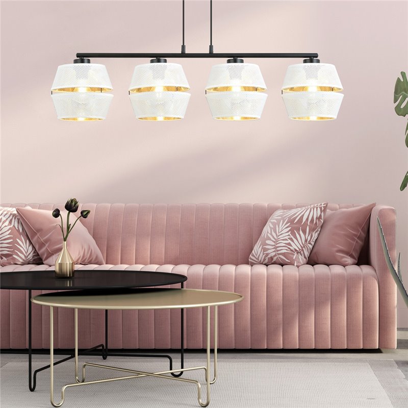 MALIA 4 WHITE/GOLD EMIBIG Lampa wisząca MALIA 4 WHITE/GOLD EMIBIG Lampa wisząca