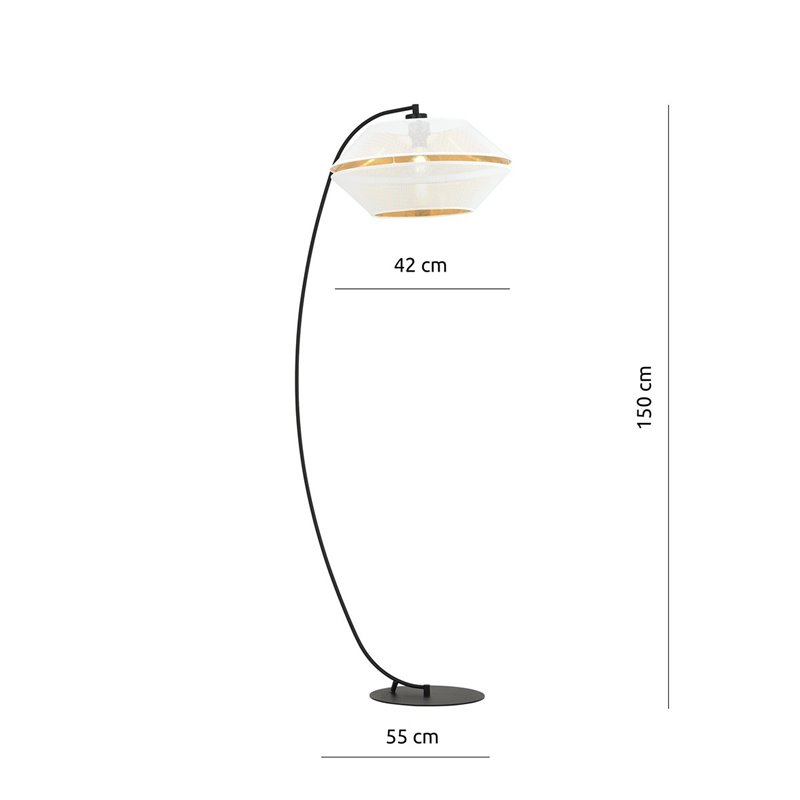 MALIA LP WHITE/GOLD EMIBIG Lampa podłogowa MALIA LP WHITE/GOLD EMIBIG Lampa podłogowa