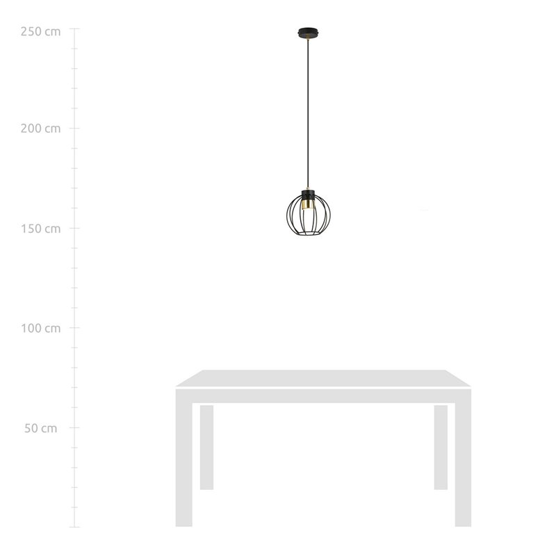 AJAX 1 BLACK/GOLD EMIBIG Lampa wisząca AJAX 1 BLACK/GOLD EMIBIG Lampa wisząca